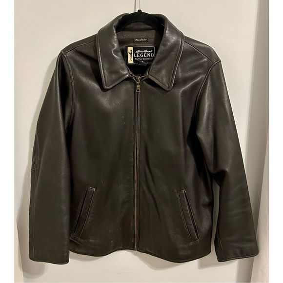 Eddie Bauer Jackets & Blazers - Eddie Bauer Jacket Women’s Black Legend Stine Genuine Leather Heavy Coat Sz M